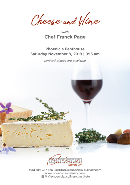 Cheese and Wine with Chef Franck Page