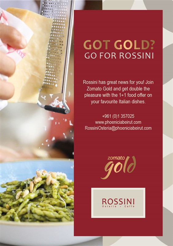 Gold Food Offer at Rossini