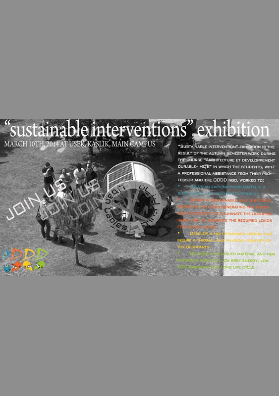 USEK Sustainable interventions exhibition