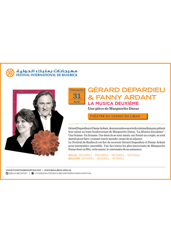 Gerard Depardieu & Fanny Ardan at Baalback Festival
