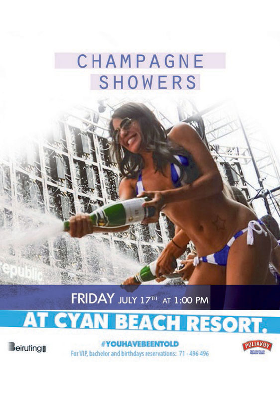 Champagne Showers at Cyan