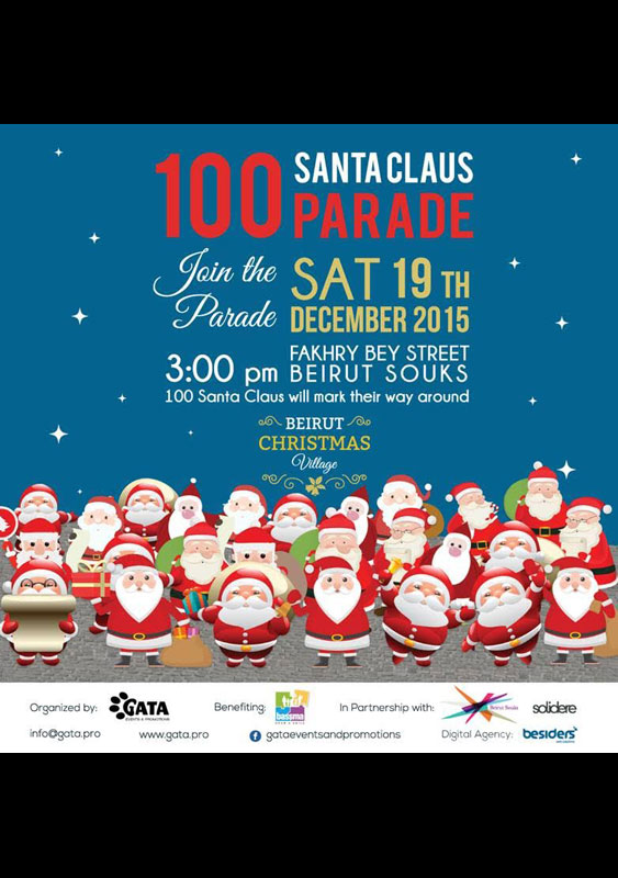 100 Santa Claus Parade Beirut Christmas Village
