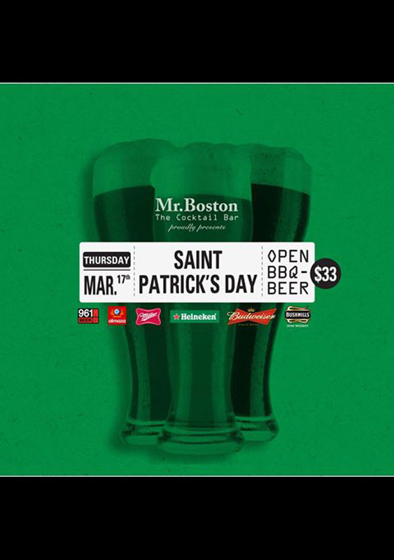 Saint Patrick's Day at Mr. Boston
