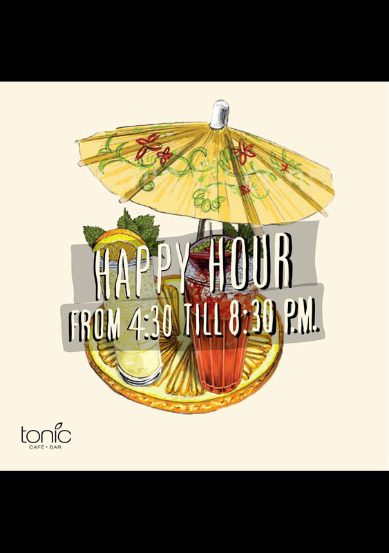 Happy Hour at Tonic Cafe Bar