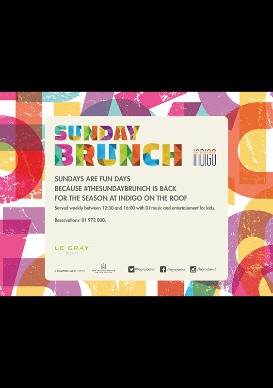 The Sunday Brunch at Indigo on the Roof