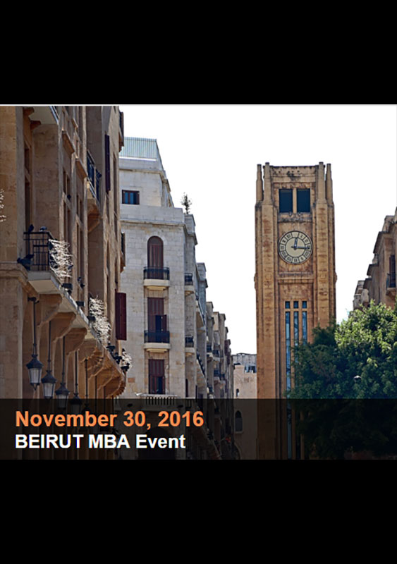The worldwide leader in One-to-One MBA events is returning to Beirut 