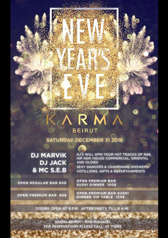 NYE at Karma Beirut