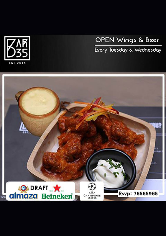 Open Wings & Beer at Bar 35