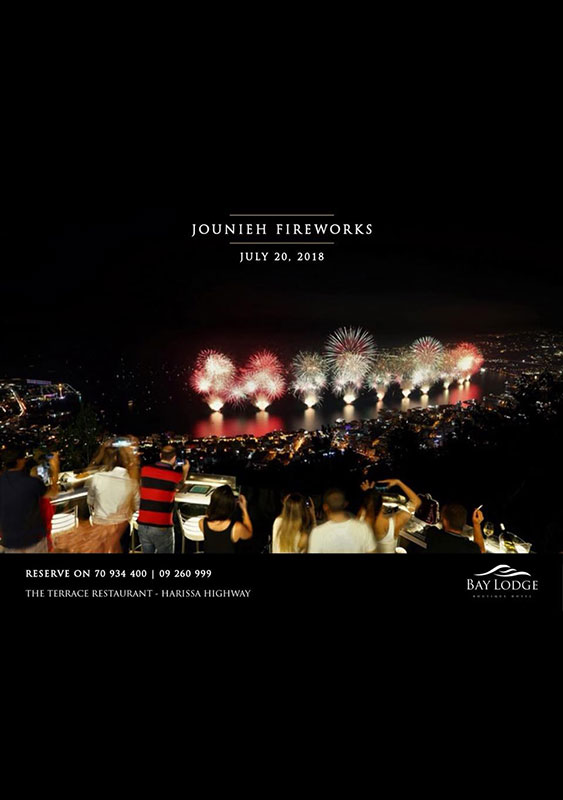 Jounieh Fireworks Show from Bay Lodge