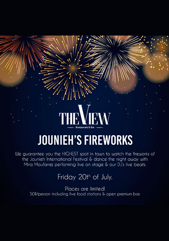 Jounieh Fireworks Show from Burj on Bay Hotel