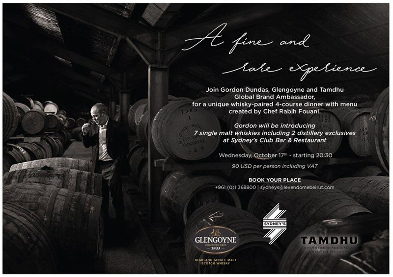 Whisky paired 4 course Dinner at Sydney's