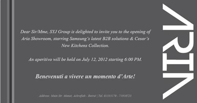 Aria showroom Opening