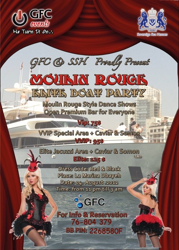 Moulin Rouge Elite Boat Party