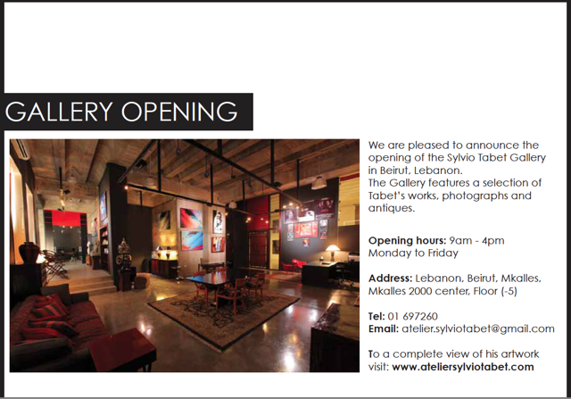 Sylvio Tabet Gallery Opening