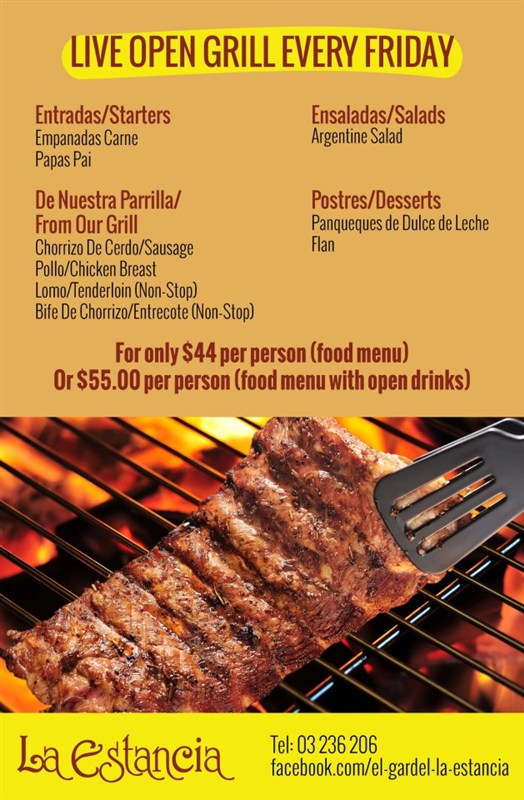 Live Open Grill Every Friday