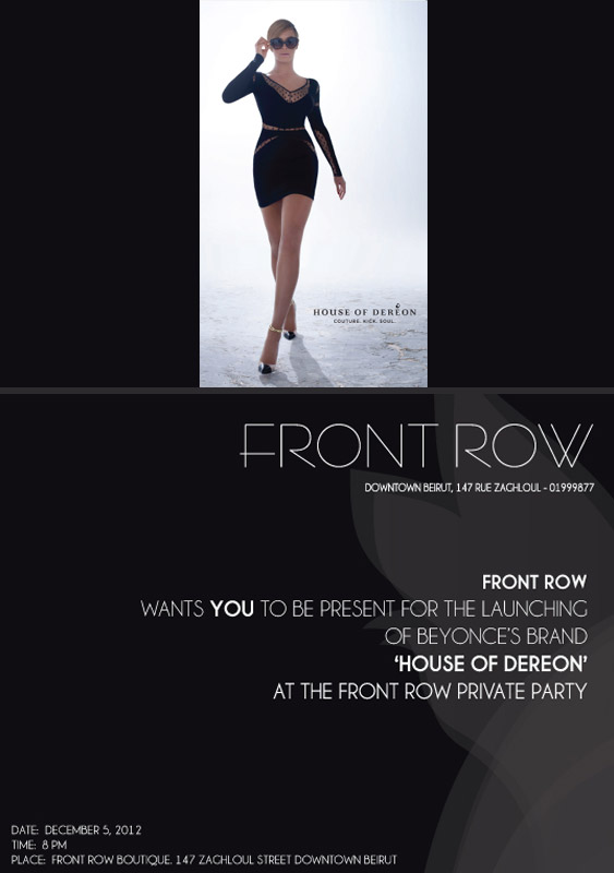 Front Row House Of Dereon launching