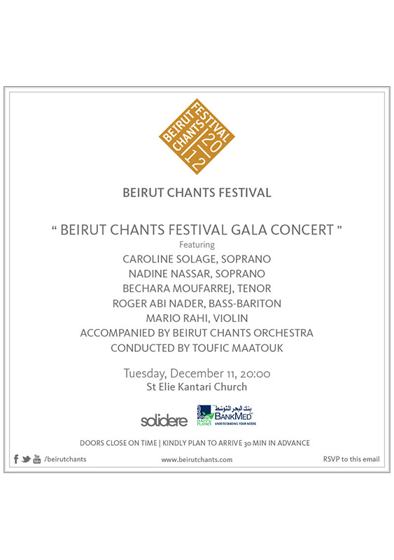 Beirut Chants Festival Gala Concert