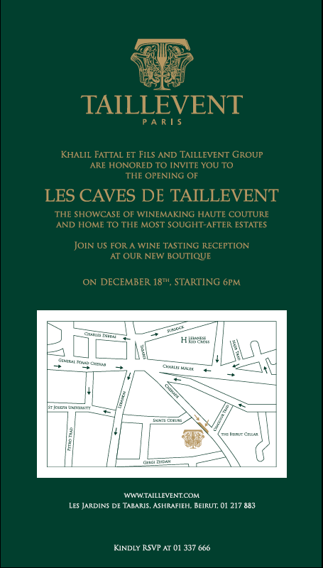 Les caves de Taillevent opening