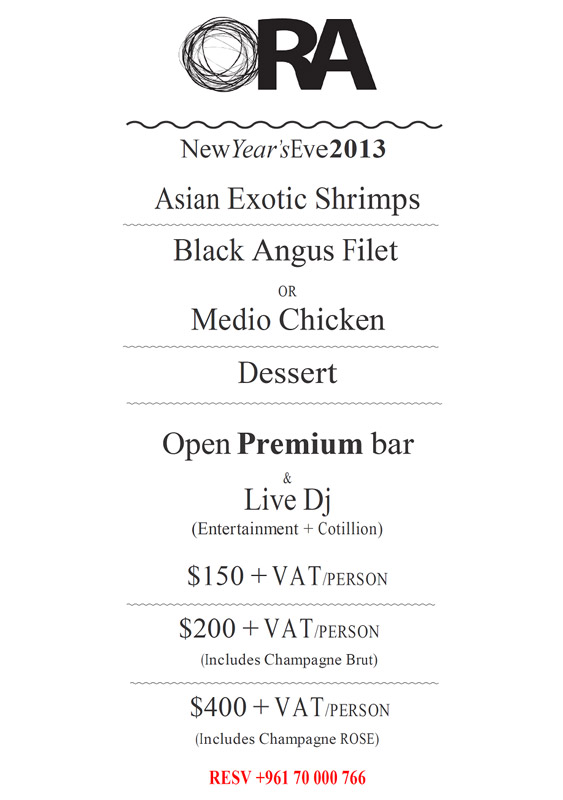 New Year's Eve at ORA