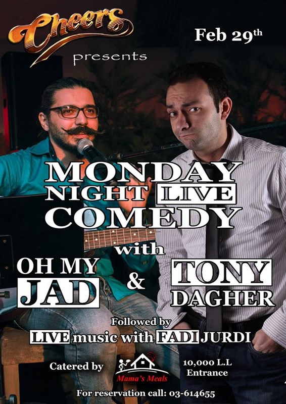 Monday Live Comedy Night with Oh My Jad & Tony Dagher
