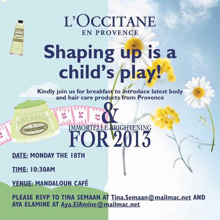 L Occitane Press Breakfast