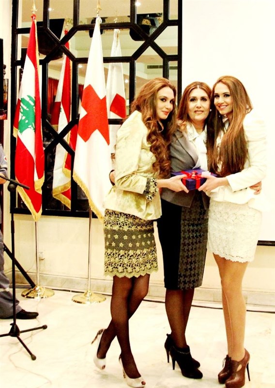 Rina Chibany with Lebanese Red Cross