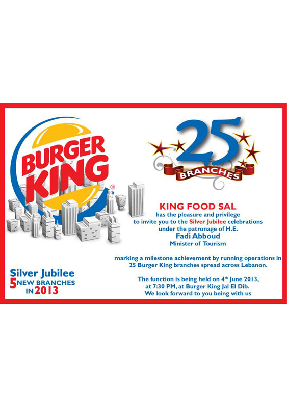 Burger King Silver Jubilee celebrations