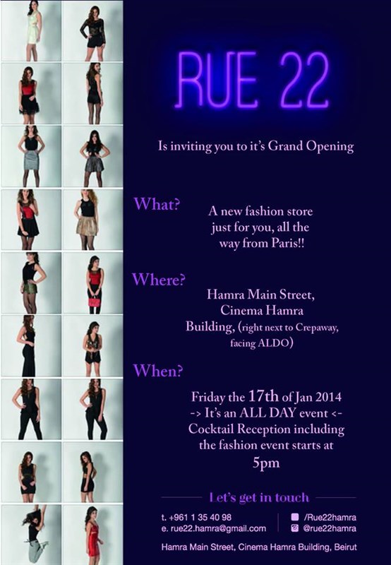 Opening of Rue 22