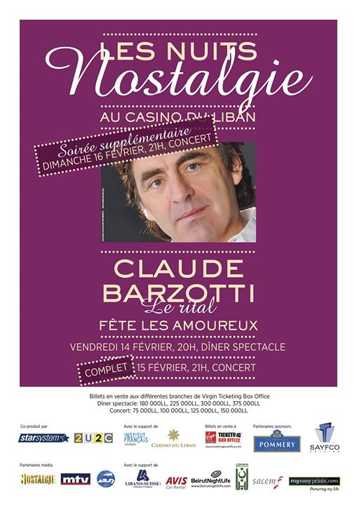 Claude Barzotti au Casino du Liban