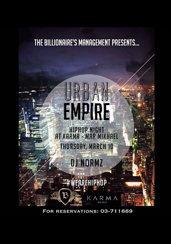 Urban Empire at Karma Beirut