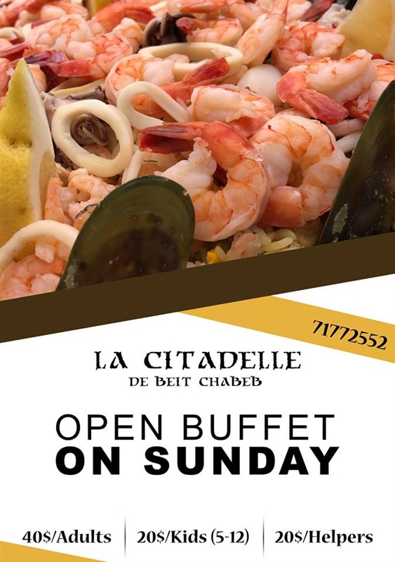 Open Buffet at La Citadelle De Beit Chabeb