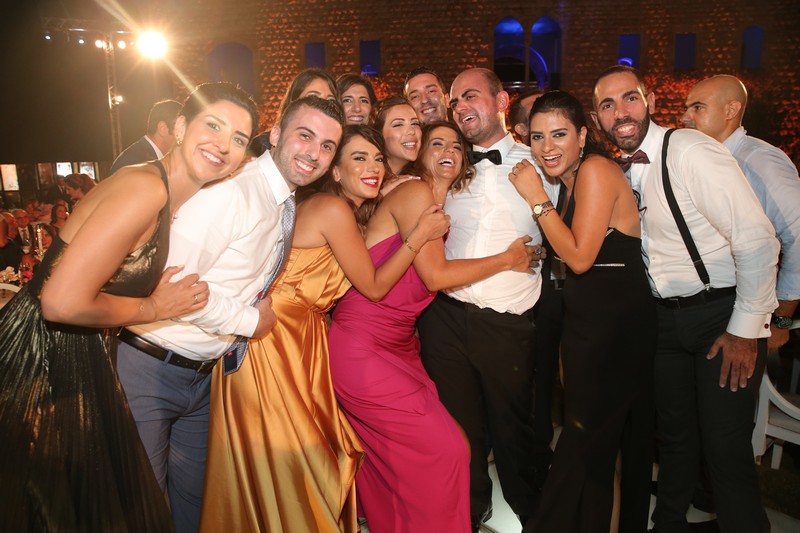 Nour Hajjar, Georges Ibrahim, Ghalia Hamdan, Mary Massaad, Christine Kai, Rana saliba, Firas Hamdan, the groom, Christelle Abou Fayad, Joseph Yammine