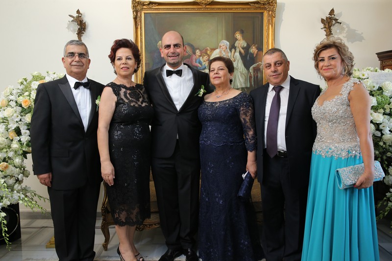 Badih Abi Azar, Vera Abi Azar, the groom, Badia Abi Nader, Rafic Abi Azar, Nadia Abi Azar.