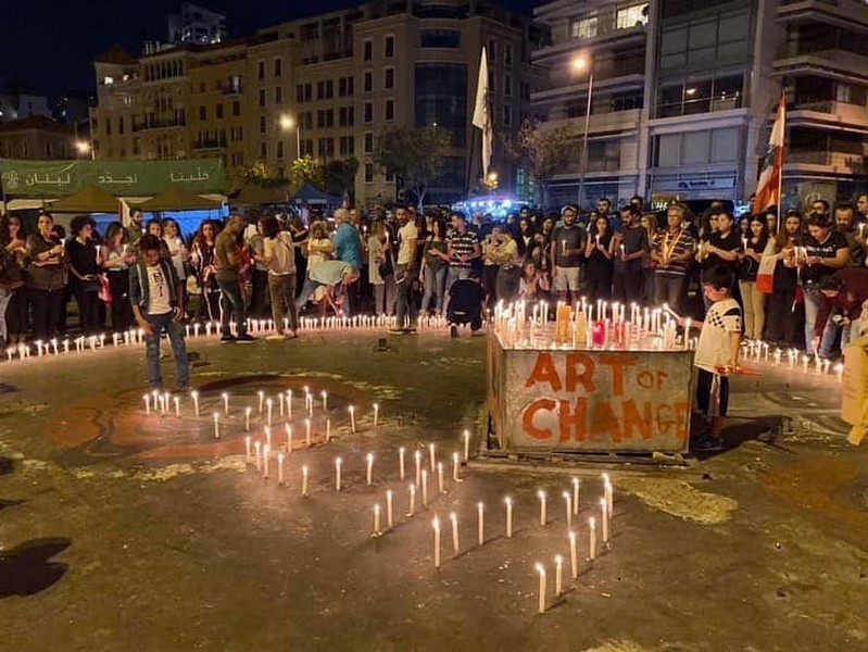 Protesters Honor Alaa Abou Fakher