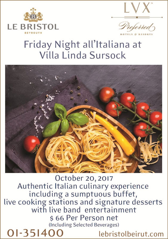 Friday Night all'Italiana at Villa Linda Sursock