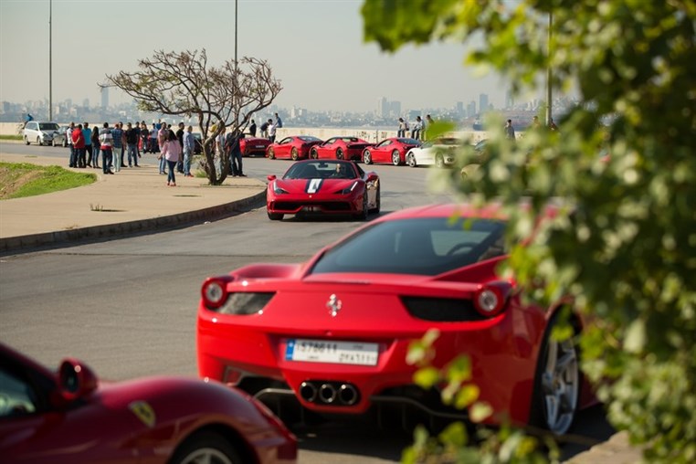 Ferrari Club Lebanon ride to Pit Stop