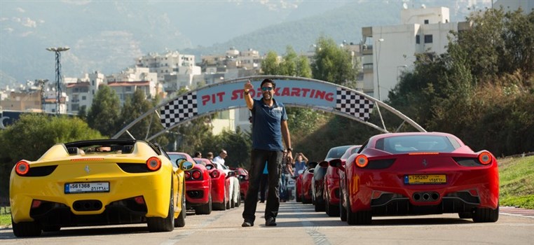 Ferrari Club Lebanon ride to Pit Stop