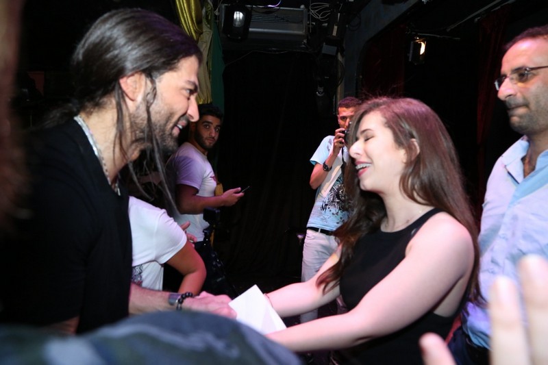 Fadee Andrawos Surrounded By his fans on stage