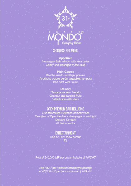 NYE at Caffe Mondo