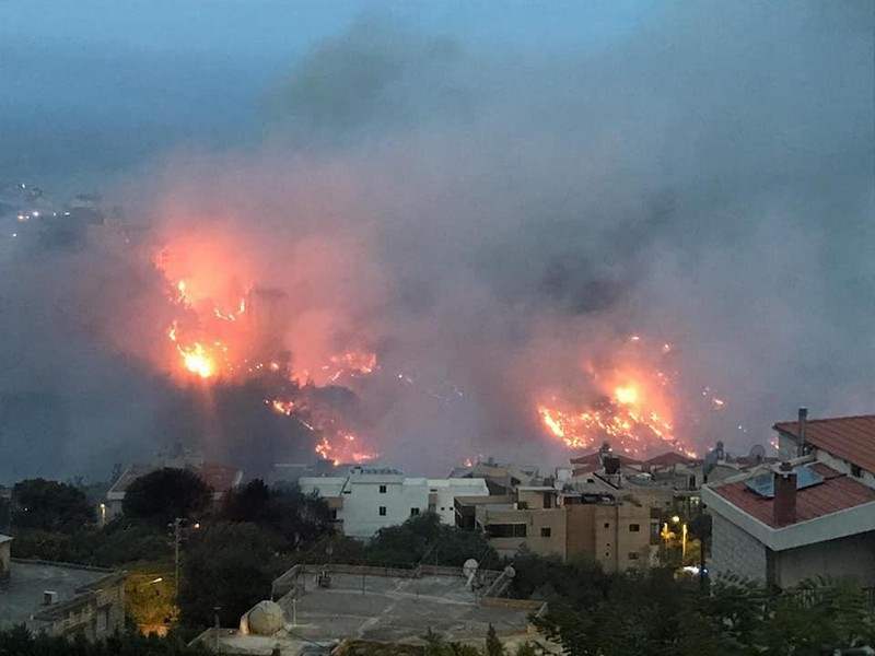 Massive fire in Chouf & Matn