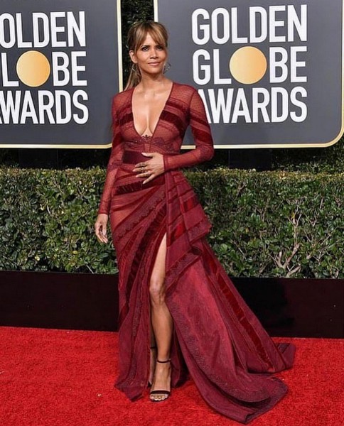 Halle Berry dressed in Zuhair Murad 