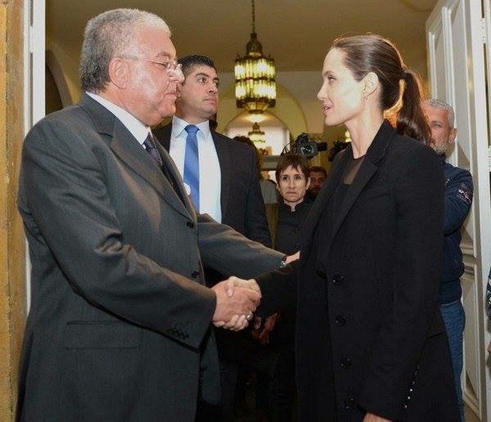 Angelina Jolie in Lebanon-Bekaa