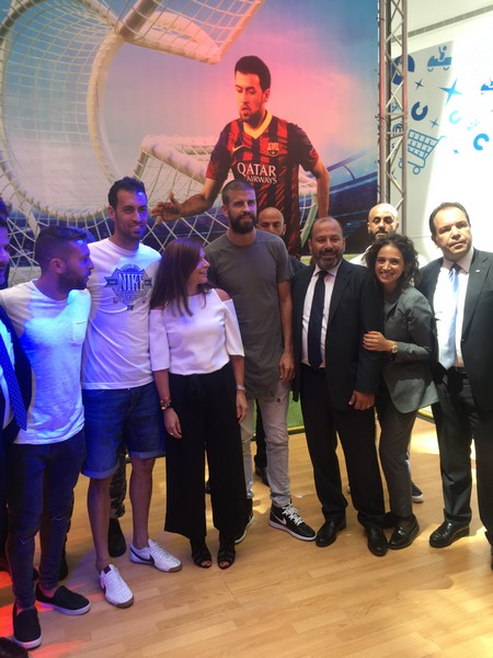 Gerard Pique,Sergio Busquets & Jordi Alba at CCBe