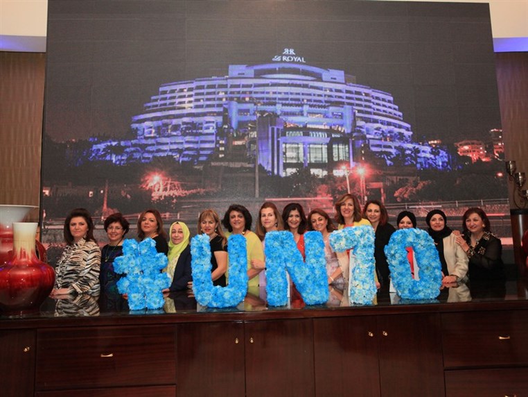 Le Royal turns blue to celebrate the UN's 70th nniversary