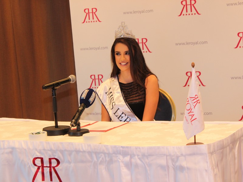 Miss Lebanon Perla Helou at Le Royal Hotel