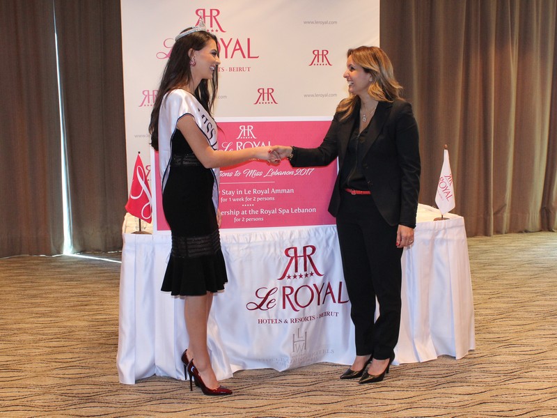 Miss Lebanon Perla Helou at Le Royal Hotel