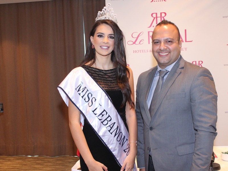 Miss Lebanon Perla Helou at Le Royal Hotel