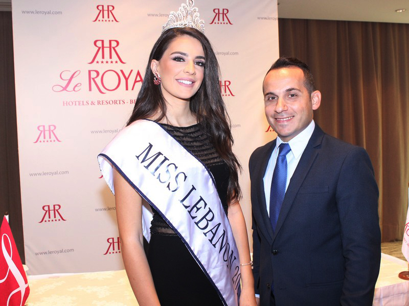 Miss Lebanon Perla Helou at Le Royal Hotel
