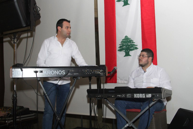 Charbel Khalil and the band at Byblos Garden