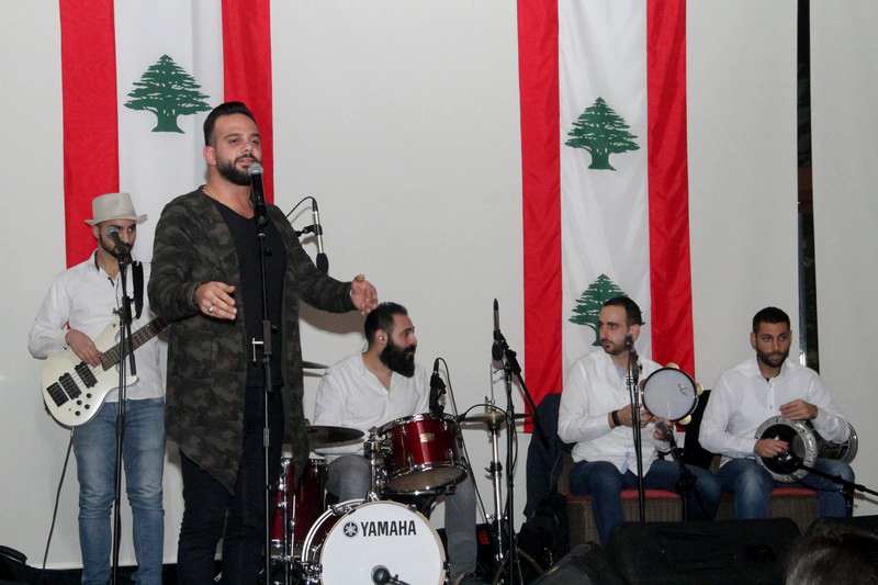 Charbel Khalil and the band at Byblos Garden